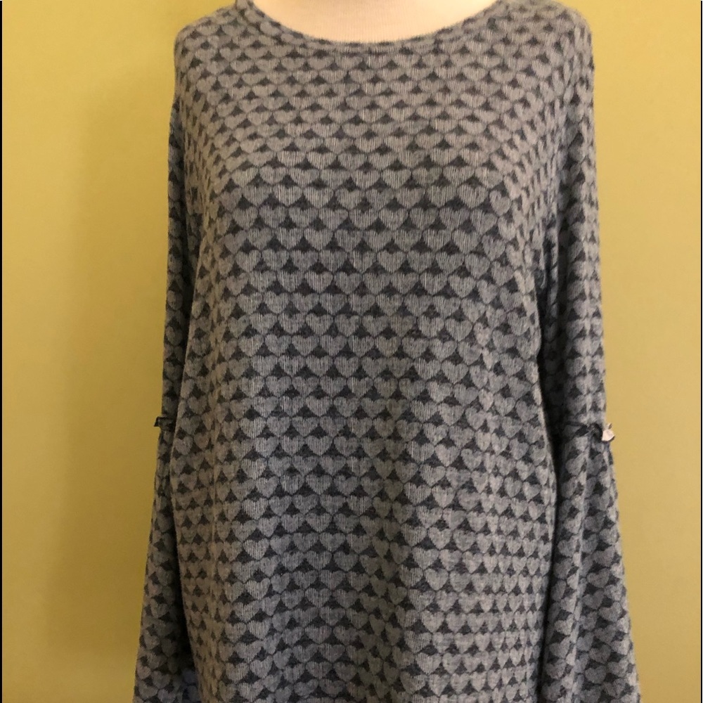 Brand New Lauren Conrad Blue Bell Sleeve Shirt
